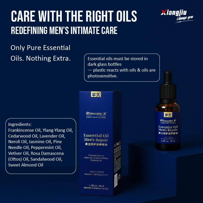 Xiangjiu Men’s Vitality Repair Oil 30ml – Natural Herbal Formula for Deep Care, Energy Support & Enhanced Male Performance